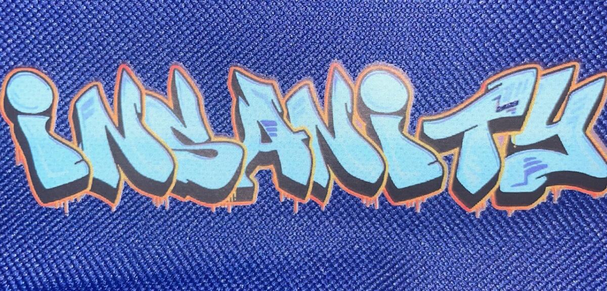 Blue Grafiti Back Pack